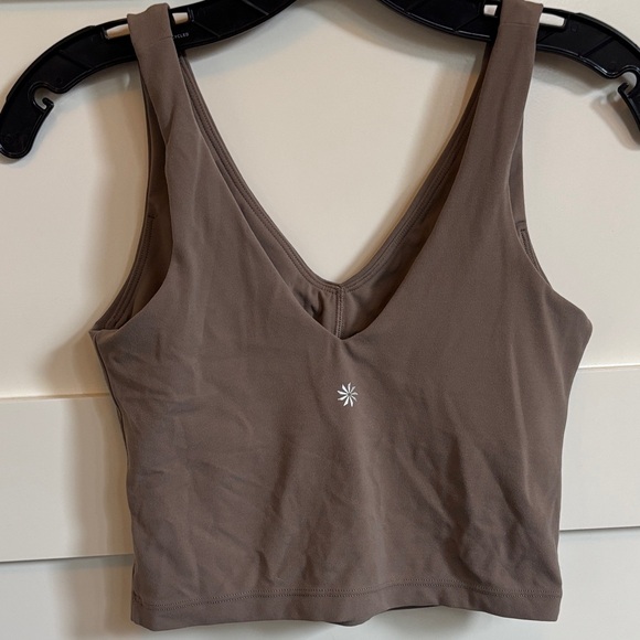 Athleta Taupe Crop Top - Picture 2 of 3